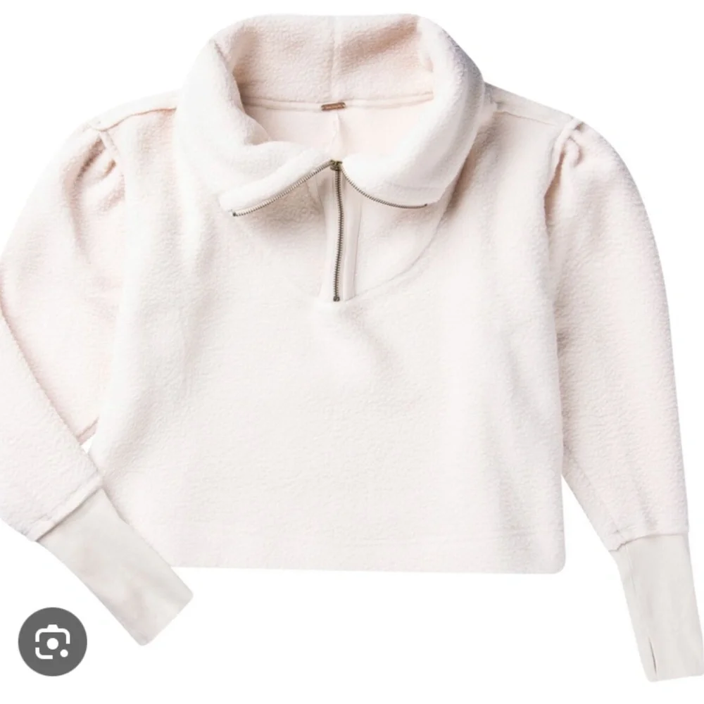 FP Free People Soft Dreaming Pull Over Cotton Cozy L Large Ivory White - Picture 6 of 16